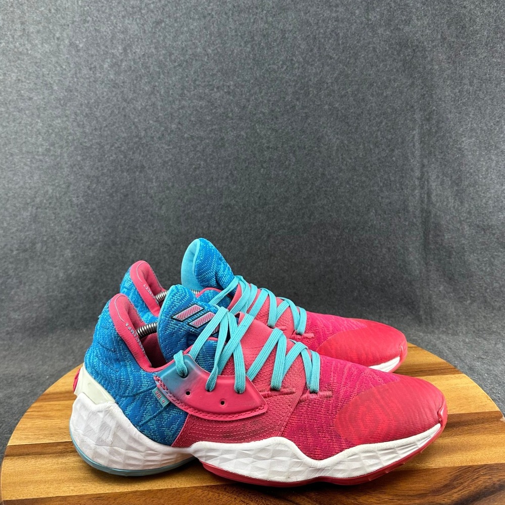 Adidas Harden Vol 4 Crossing Guards Solar Orange Blue Mens Basketball Shoes 10.5
